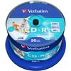 VERBATIM 50 CD-R BULK DATALIFE PRINTABL 43438 LUS SPIND. 1X-52X 700MB