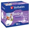 VERBATIM SCATOLA 10 DVD+R JEWEL CASE 16 43508 X 4.7GB 120MIN. STAMPABI