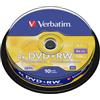 VERBATIM SCATOLA 10 DVD+RW SPINDLE 4X 4 43488 .7GB 120MIN.