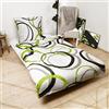 Beautissu Set di 1 Copripiumino 155x220 Nina - Federa Cuscino 80x80 - Biancheria da Letto Singolo, in 100% cotone, dotato di cerniera