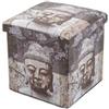 DEGHI Pouf contenitore o poggiapiedi con fantasia buddhista o induista altezza 35 cm