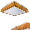hofstein Plafoniera LED Sora, angolare in metallo con moderno effetto legno, 12 Watt, 900 Lumen, 3000 K, IP44, adatta anche per il bagno