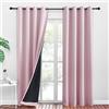 PONY DANCE Tende Rosa Chiaro per Cameretta Bambini - Tende Oscuranti al 100% per Soggiorno Tenda Camera da Letto Decorazioni Casa Tende per Salotto Eleganti 2 Pezzi 140x200 CM