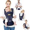 Viedouce Marsupio Neonati Ergonomico con Sedile/Puro cotone Leggero e Traspirante/Multiposizione:Dorsale, Ventrale,Regolabile ad Neonato e Bambino da 3 a 48 Mese (3,5 a 20 Kg)