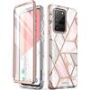 i-Blason Cosmo Series - Custodia protettiva sottile per Samsung Galaxy S20 Ultra 5G (2020), colore: Rosa marmo