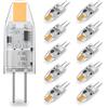 RuLEDne G4 LED Lampada 1W - 1.5W LED Lampada a sospensione 120 Lumen 2700K, AC/DC 12V G4 Mini Lampada a sospensione 10W 15W Halogenbulb Nicht Dimmbar Kein Flackern 10er Pack