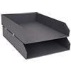 Bigso Box of Sweden Portacorrispondenza in cartone - Porta documenti ufficio impilabili per conservare i documenti - Porta fogli da scrivania in materiale riciclato - Set da 2 - grigio scuro
