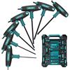 LIBRATON Cacciaviti Torx, Set di Chiavi con Impugnatura a T 7 Pezzi, T-Profilo Doppia presa Set, TX10-TX40, Per riparazioni auto e biciclette