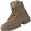 5.AA B21 A Stivaletti da Uomo Stivali da Trekking Maschili da Esterno Stivali Militari da Combattimento Tattici Stivaletti da Lavoro Casual Scarpe Stringate marrone 41 EU