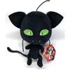 BANDAI - Miraculous - Dolcissimo peluche da 15 cm - Plagg - Licenza Ufficiale Miraculous - Peluche Kwami Black Cat Plagg - P50692