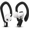 WC HookZ - Ganci sopra l'orecchio migliorati brevettati per AirPods Pro 1, 2 e AirPods 1, 2 e 3 - Due paia di dimensioni incluse nella confezione, realizzate da Wicked Cushions | Pitch Black
