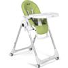 Peg Perego Seggiolone Peg Perego Prima Pappa Follow Me Wonder Green con Tessuto Antimacchia