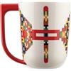 Alessi Holyhedrics ESA09 1 Mug di Design dalle Dimensioni Bilanciate, in Porcellana Decorata con Decalcomania Applicata a Mano e Manico Disegnato, capacità 40cl