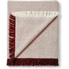 Martina Home Spiga Foulard Multiuso, 80% Cotone, 20% Poliestere, Ecru e Bordeaux, 130 x 180 cm