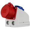 REV CEE - Presa da parete, 400 VAC e 230 VAC 16 A, 5 poli, 3P + N + PE, IP44, multicolore