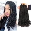 LooLooJoo 14 Inch Uncinetto Box Braids Meches per trecce Extension Capelli - Aggiunta (35,6 CM, Confezione da 7, #1B)