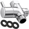 Mathtoxyz G1/2 Valvola Deviatore Rubinetto per soffione doccia, Ottone Massiccio valvola deviatore per doccetta e soffione fisso, G1/2 20 mm di diametro 3 vie bagno universale di ricambio per sistema doccia