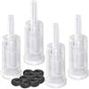 GLOBALDREAM Gorgogliatore Vino, 4 Pezzi Gorgogliatore Fermentazione Airlocks e 20 Pezzi Silicone Gommino, per Produrre Birra Vino Sottaceti Kimchi Conservare Fermentare Crauti