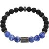 JOOP! Bracciale da uomo in acciaio inossidabile con dumortierite, 18,5 cm, argento, fornito in una confezione regalo per gioielli, 2033995, Blu