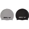 Arena Classic Silicone, Cuffia Unisex Adulto, Grigio (Silver/Black), Taglia Unica & Classic Silicone, Cuffia Unisex Adulto, Nero (Black-Silver), Taglia Unica