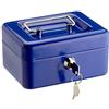 Wedo 145103H Gr. 1 Cassetta Portavalori con Clip, 15.2 x 11.5 x 8.0 cm, Blu