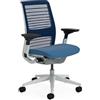 Steelcase Sedia da ufficio ergonomica Steelcase Think con supporto lombare LiveBack, braccioli 4D Kobalt; Prodotto in Europa
