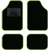 QUEMAR Tappetini Auto Universali per utilitarie e city car / 13 Colori Personalizzati/Kit 4 Tappeti in Moquette e Gomma su Misura/Set 2 Anteriori + 2 Posteriori (Bordo V.Acido)
