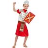 SMIFFYS 52014M - Costume con licenza ufficiale Horrible Histories Roman Boy unisex, rosso, M-7-9 Years