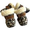 IUOU 4 Pezzi Inverno Pet Dog Shoes Calde Scarpe Imbottite per Cani per Cuccioli Stivali Impermeabili per Cani per Cani di Piccola Taglia Calzini Antiscivolo per Cani Forniture per Animali Domestici