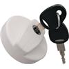 CR-MOESANCO® Tappo Serbatoio Acqua e Diesel per Caravan e Camper in Plastica Bianca con 2 Chiavi e Chiusura di Sicurezza