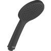 Duravit Universal Doccetta a mano, Doccia con getto Rain, Doccia a mano rotonda (Ø 110 mm), Doccetta per doccia facile da pulire, Nero opaco