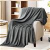 HETOOSHI Coperta in flanella leggera e morbida, per tutte le stagioni，una varietà di dimensioni e colori,Sentiti morbido e caldo, riduci lo stress, migliora l'effetto del sonno (grigio, 150cm × 200cm)
