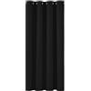 Deconovo Tenda Oscurante Termica per Camera da Letto e Soggiorno 138 CM Altezza 1 Pannello, per Interni Moderne con Anelli, 132x138 CM, Nero