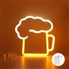 LUFEIS Insegna Luminosa LED Bar, Luce Al Neon, Bianco Caldo, Alimentata Tramite USB o Batterie, Accessori per Partito Sbarra Club Matrimonio Compleanno