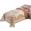GC ARREDOCASA Coperta Lana Matrimoniale Pura Vergine 450 gr/mq con Lavorazione Floreale - Beige/Crema - 100% Made in Italy - Coperta Calda Invernale Soffice