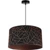 Light Home LH Light-Home Verona Lampadario a Sospensione - Lampadario Industriale per Soggiorno Camera da Letto e Cucina - Lampade a Sospensione in Metallo e con Paralume Classico - E27 - Nero e Rame - 23x45cm