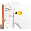 OFITURIA - Etiqueta Adhesiva Blanca (A4) Papel de Pegatina para Imprimir Pack 100 Folios con Papel Adhesivo Permanente y Fácil Despegue (100 Hojas, A6)
