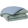 ESSIX Copripiumino Bicolore in Cotone, Buoni Giorni, Blu, 240 x 220 cm, Essix