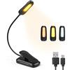Diboniur, Luce Pinza, 9 LEDs 3 Modalità con Lampada USB Ricaricabile, 360° Flessibile Collo Clip per Lettura Libri a Letto, Viaggi, Emergenza