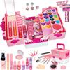 Amerrly Set di trucchi per bambine e ragazze, 54 pezzi, lavabile e sicuro, principessa 4-12, regalo Natale