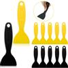 Mudder 12 Pezzi Spatola Plastica per Vernice Stampa 3D, Nero Giallo | Raschiatori Flessibili, Rimozione dell'Aria, Installazione di Adesivi, Per Film in Vinile, Carta da Parati, Decal, Spackling