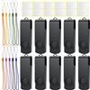 Uflatek 10 Pezzi 16 GB Chiavetta USB 2.0 Girevole Pennetta USB Nero 16GB Memoria Flash Drive Metallo Chiave Penna USB Archiviazione Dati per Computer Tablet e PC