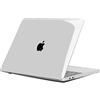 TECOOL Cover compatibile con MacBook Pro 15 Pollici 2019 2018 2017 2016 (A1990 A1707) con Touch Bar, Custodia Rigida Protettiva Sottile in Plastica Superficie Liscia, Trasparente