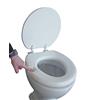 ADOB, Sedile copri WC morbido, imbottito, colore: Bianco