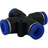 Generico Raccordo rapido a croce tubo/tubo da 8mm - Conf.10 pezzi
