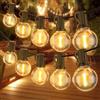 FANSANMY Catena Luminosa Esterno, 45,7M Luci da Esterno 75+2 lampadine, IP45 Impermeabile, Catena Luci Esterno e Interno per Matrimonio, Giardino, Box Auto, Feste, Natale, Piscina