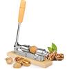 ChromLives Schiaccianoci Acciaio Inox Schiaccianoci Cracker di Noci Pinze di Noce con Manico a Base di Legno Strumento Aperto per Noci, Castagne, Noci Pecan, Nocciole, Mandorle, Noci del Brasile