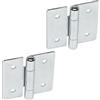 Ganter Normelemente GN 136-ST-60-60-B 136-ST-60-60-B-Cerniere in lamiera-Acciaio, Zincato, Blu Passivato, Länge: 60mm x 60mm, Set di 2 Pezzi