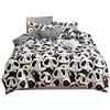 Stillshine. 3 pezzi Biancheria da Letto Set Copripiumini e Federe Animale Panda Koala Coniglio Ananas Giallo Bianca Blu Nero Copripiumino Singolo/Matrimoniale Bambini Ragazzo Ragazza (nero,200 x 230 cm)