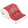INTRECCI Plaid Coperta Morbidona Tartan con Interno in Sherpa, Coperte In Peluche Fantasia Quadri Scozzese Per Letto Divano Calde Soffici e Leggere (Tartan Rosso, Plaid 125x155 cm)